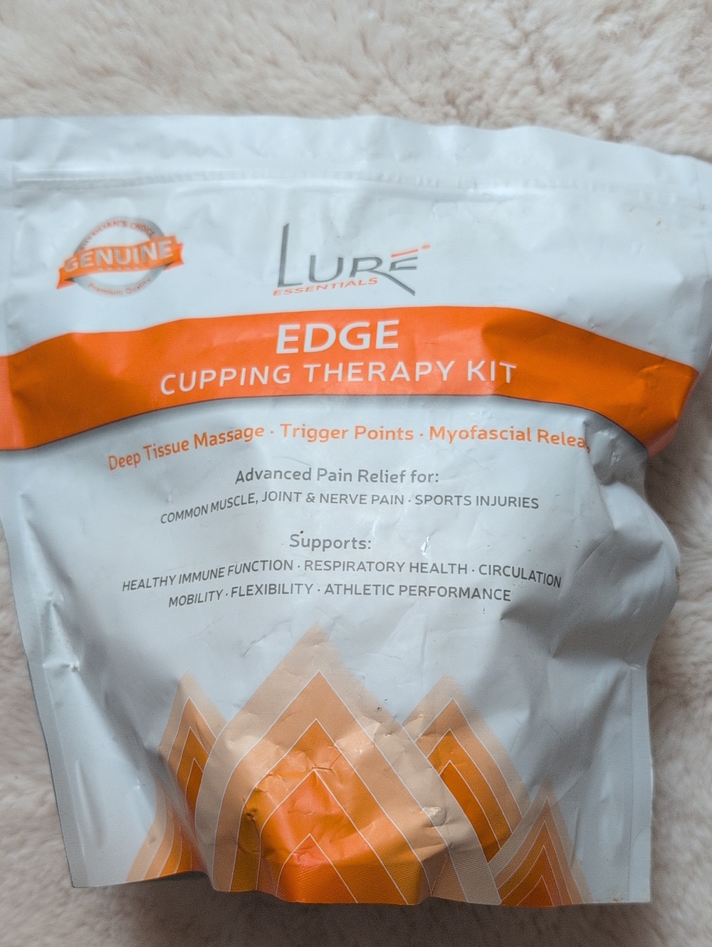 Lure Essentials EDGE Cupping Therapy Kit - Orange & White